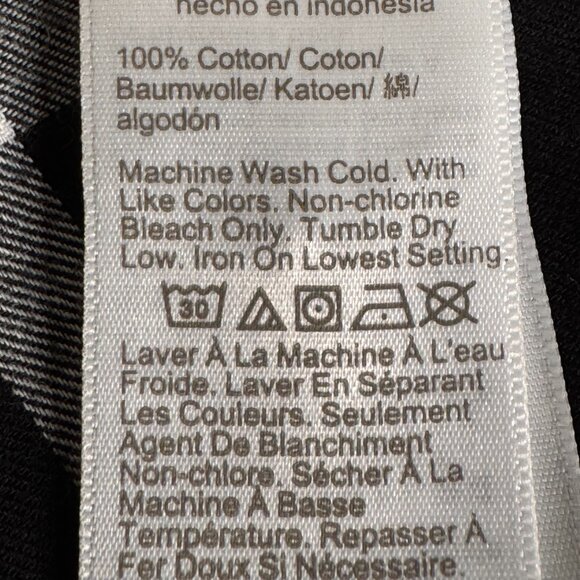 EUC JCREW Flannel Shirt Woman's Plus 2X Cotton Black Ivory Plaid Relaxed Fit - Picture 7 of 10